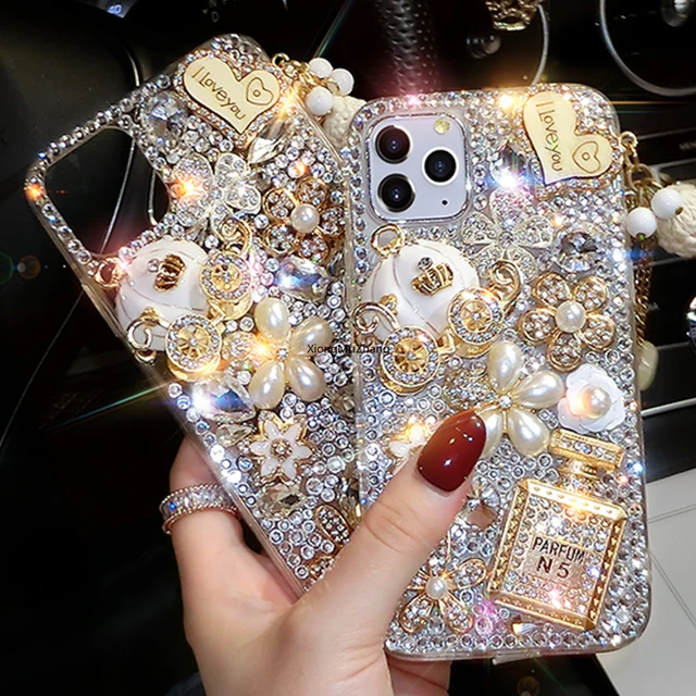 Luxury 3D Love Heart Diamond Ring Bracket Square Leather Plating Case For  Google Pixel 7Pro 6A Shockproof Cover