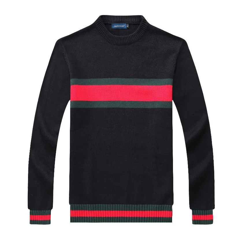 New Winter Men's Sweater Casual V-neck Fashion Embroidered Warm Sweater