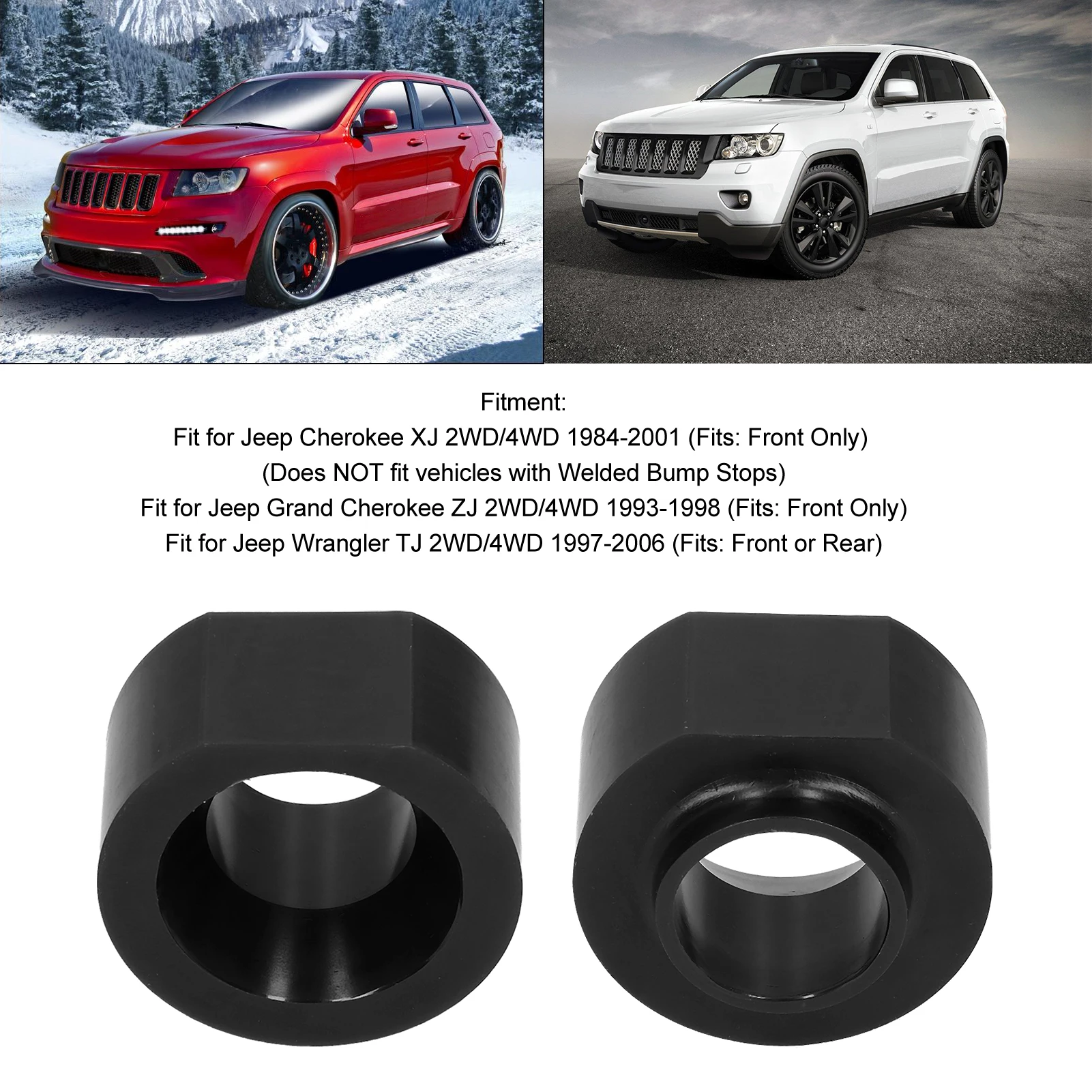 2in Front Kit Leveling Spacer Fit for Wrangler TJ/Cherokee XJ/Grand Cherokee ZJ Front for Leveling Kit