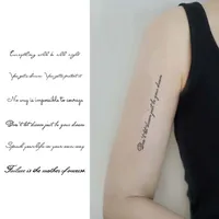 English sentence, lasting 1-2 weeks waterproof, temporary tattoo stickers, realistic semi-permanent fake tattoos for the arms 1