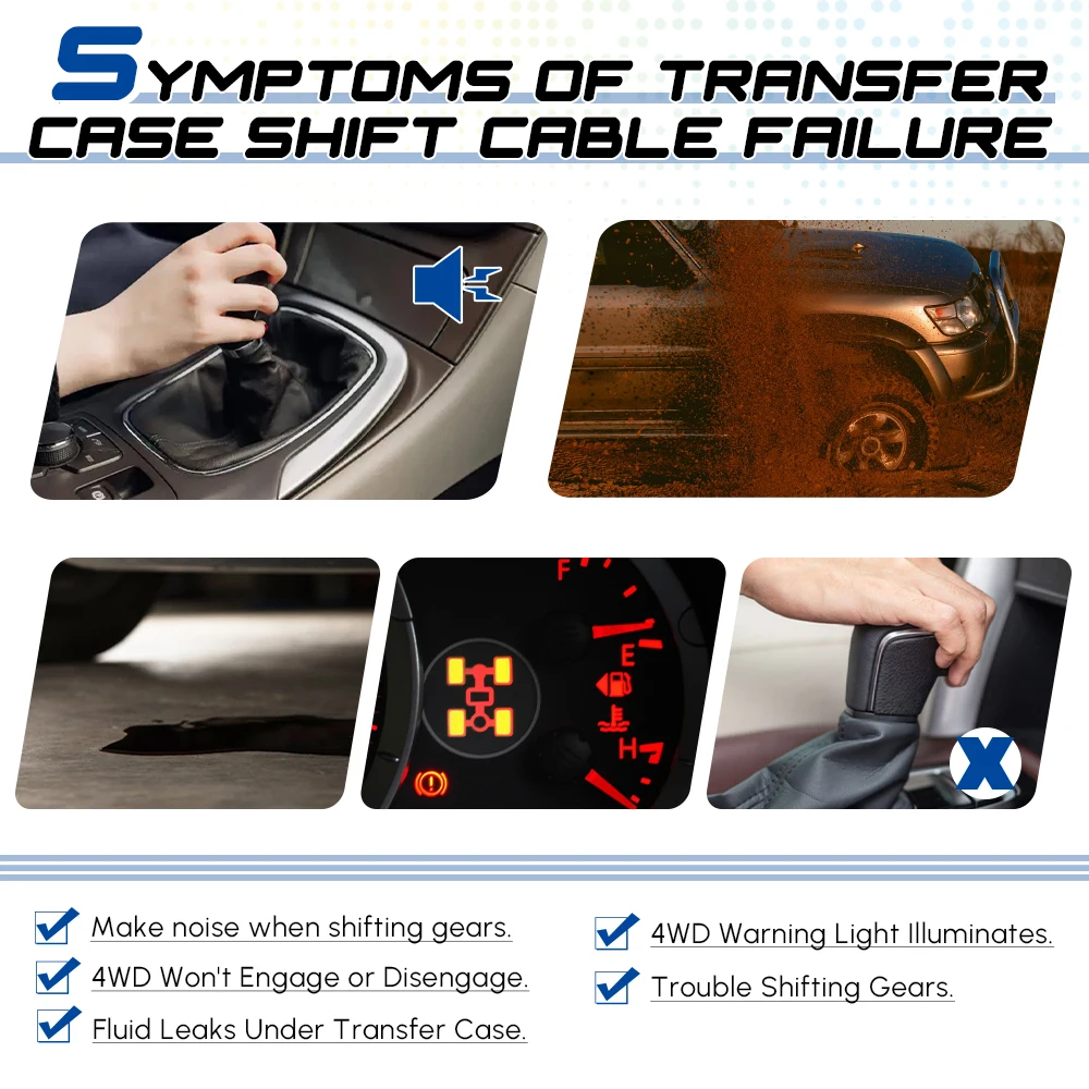 52126222AA Transfer Case Shift Cable Replacement For 2007- Jeep Wrangler JK 3.6L 3.8L V6 52126222AD 52126222AE