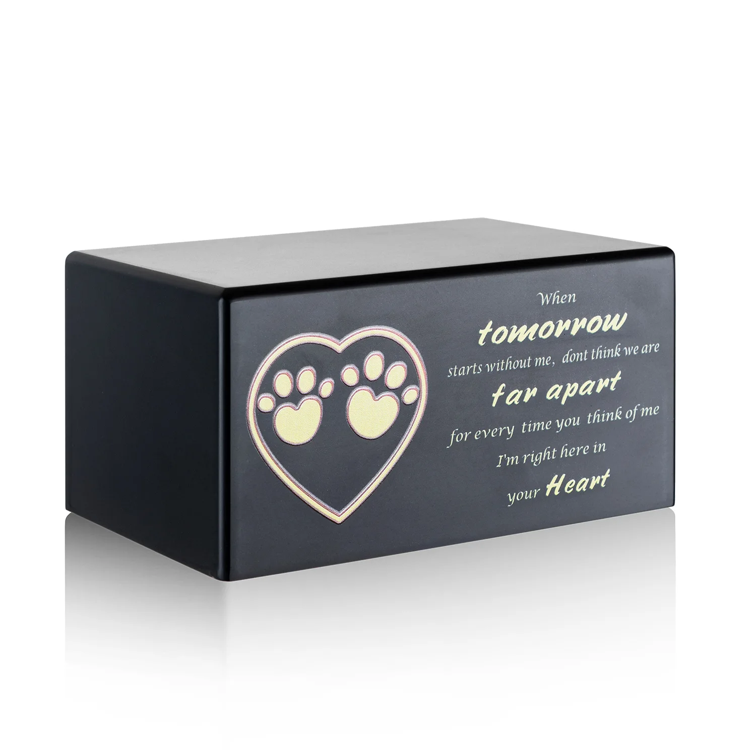 

Wooden Memorial Pet Urn, Dog Ash Urn, Memorial Funeral Box