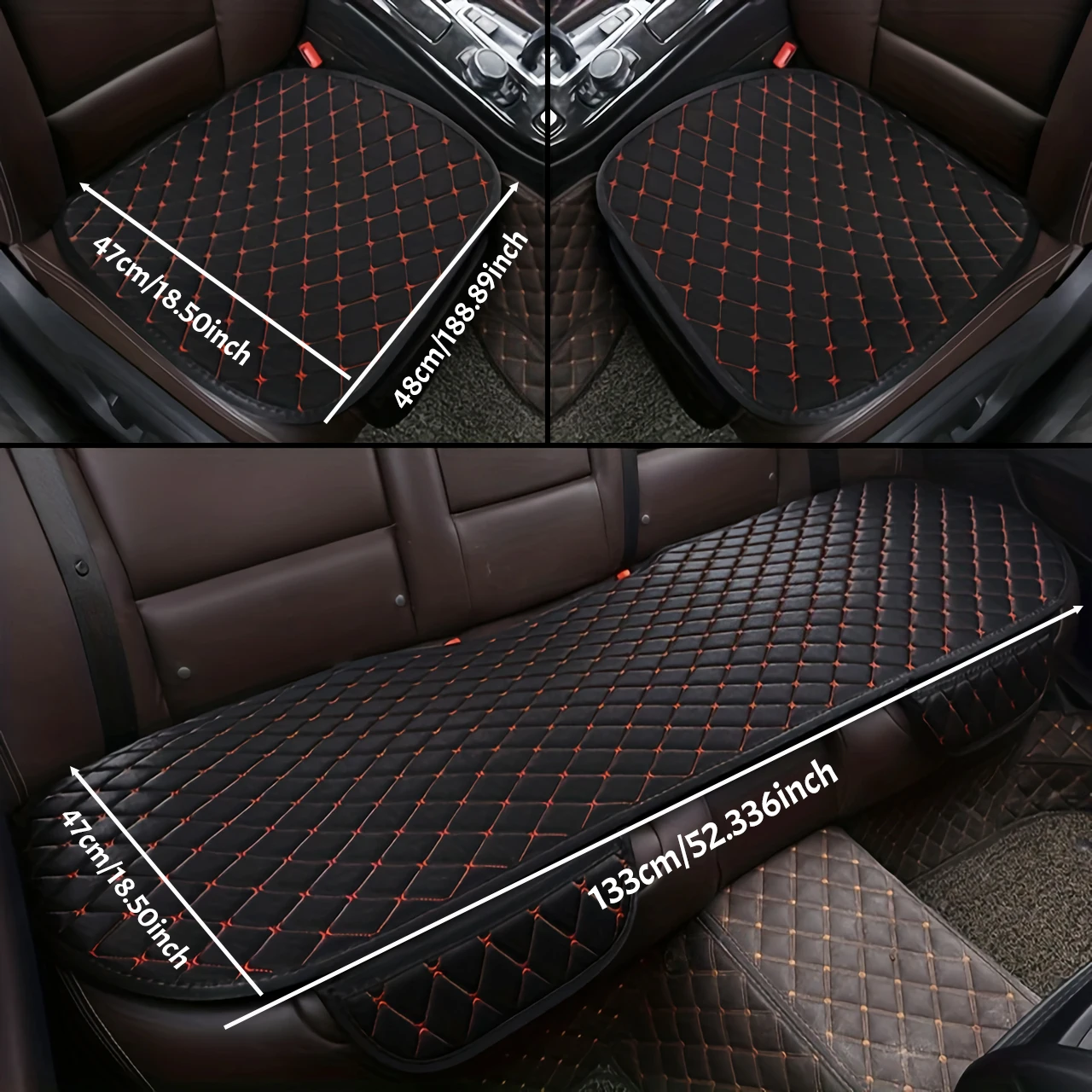 Set Coprisedili Auto Universale 5 Posti (2 Coprisedili Anteriori, 1 Coprisedile Posteriore, 1 Copertura per Schienale Posteriore, 5 Copri Poggiatesta) Accessori Interni Auto, realizzati in poliestere con imbottura in spugna da 2 Set Coprisedili Auto Universale 5 Posti (2 Coprisedili Anteriori, 1 Coprisedile Posteriore, 1 Copertura per Schienale Posteriore, 5 Copri Poggiatesta) Accessori Interni Auto, realizzati in poliestere con imbottura in spugna da 2