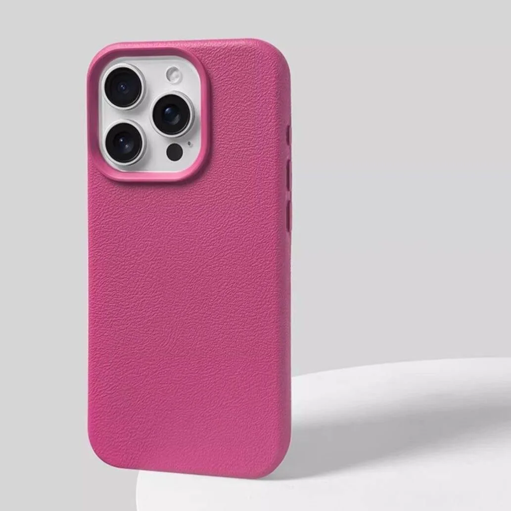 thumbnail image 1 of Luxury Soft Matte Silicone Litchi Grain Phone Case For iPhone 16 15 14 13 12 11 Pro Max Plus X XS XR Shockproof Bumper Cover, 1 of 3