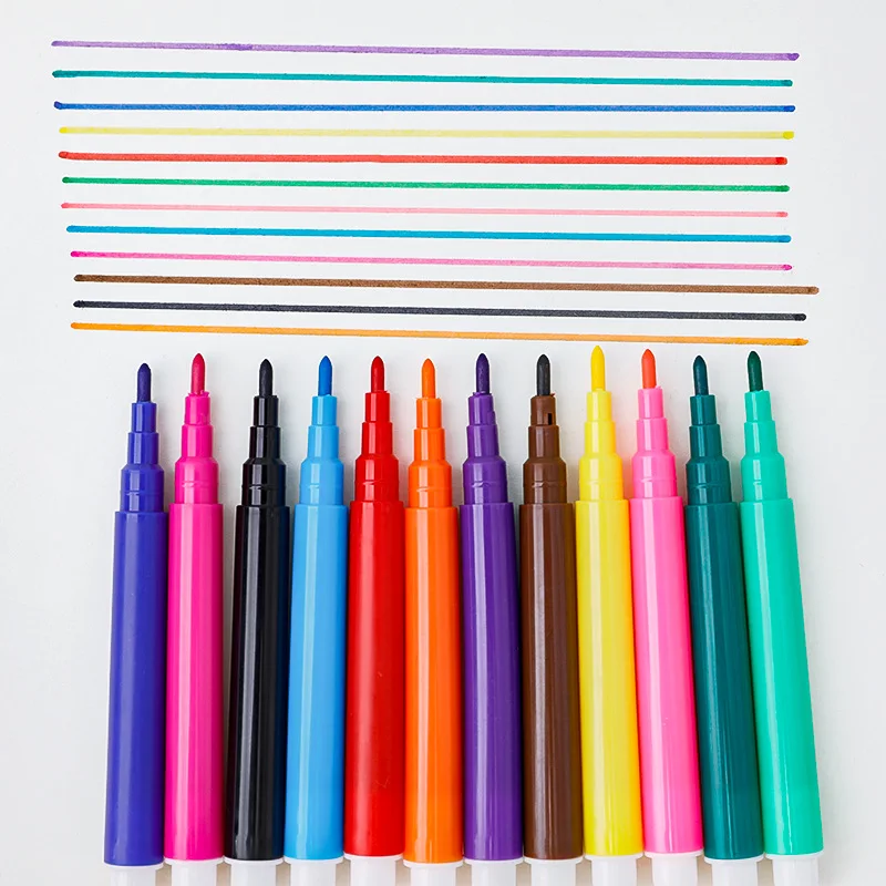 Watercolor pen set 4/6/8/12Pcs/Set Colorful Pen Art Marker Drawing Set Colors Children Watercolor Pen Safe Non-toxic Graffiti Friendly Kids Gifts