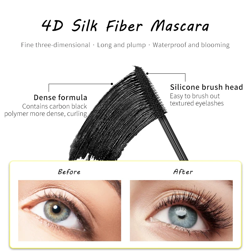 Mascara 7D Fibres - Volume & Courbure Extra - Imperméable & Longue Tenue
