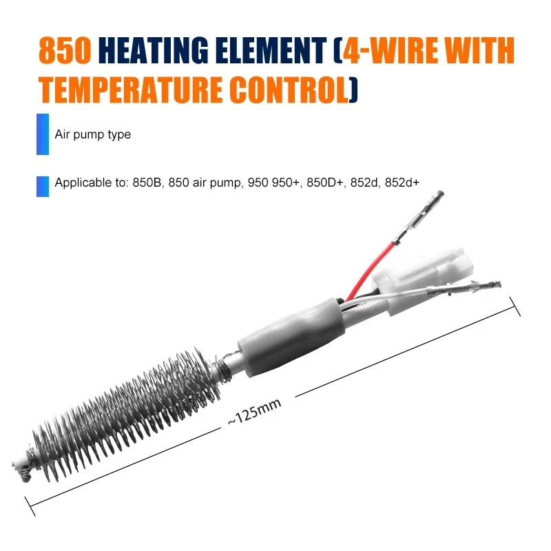 Hot Air Gun Soldering Tool Soldering Station Soldering Iron Desoldering Station Soldering Wire Holder Heating Element For 850 Heat Guns 990 852 8502d 878d 858 898 857DW+