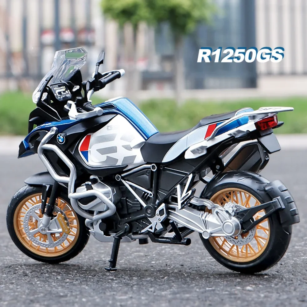 

1:12 BMW R1250GS ADV Alloy Diecast Toy Motorcycle Car Model Sound And Light Off Road Autocycle Toys Vehicle Car Boys Collection