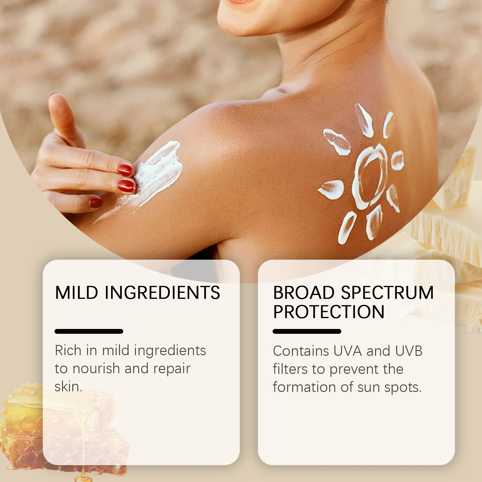 Sunscreen Cream for Face and Body Spf 50+ UV Protective Sun Block Isolation Anti Oxidant Waterproof Moisturizing Skin Sunblock 3