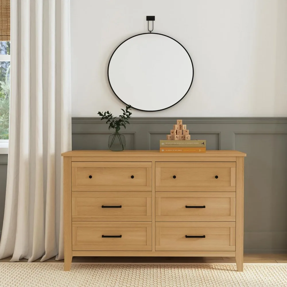 

Farmhouse 6-Drawer Dresser in Honey