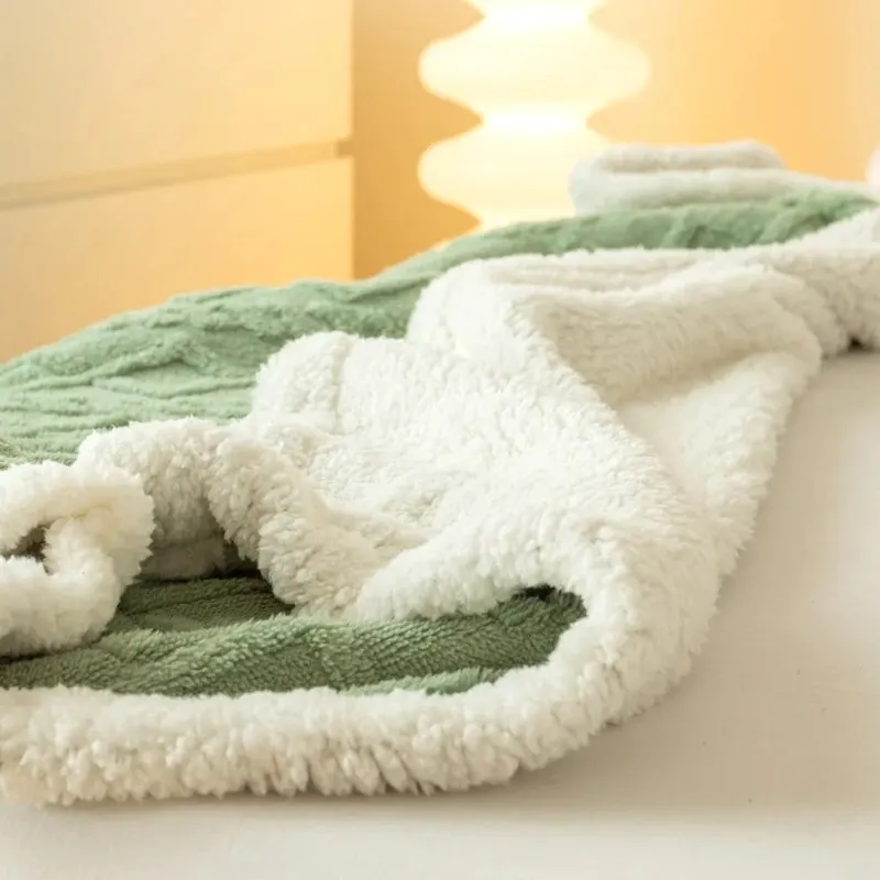 A Tapestry Blanket Tafurong Blanket Lamb Wool Blanket Thickened Warm Leisure Blanket Office Nap Blanket BEST SELLERS