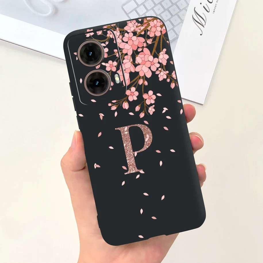 Luxury Initial Letters Soft Silicone Protective Case - Shockproof Bumper Cover