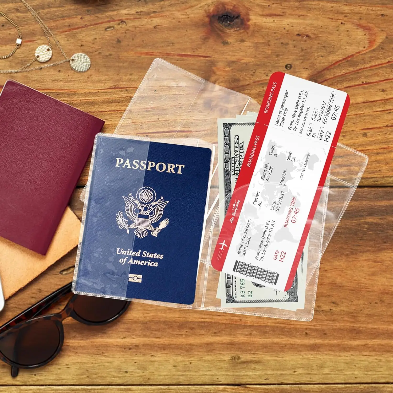 1/5/10/20 PCS Transparent Passport Protective Cover PVC Travel Dirt Protection Passport Cover Waterproof Credit Card Holder Bags - 3