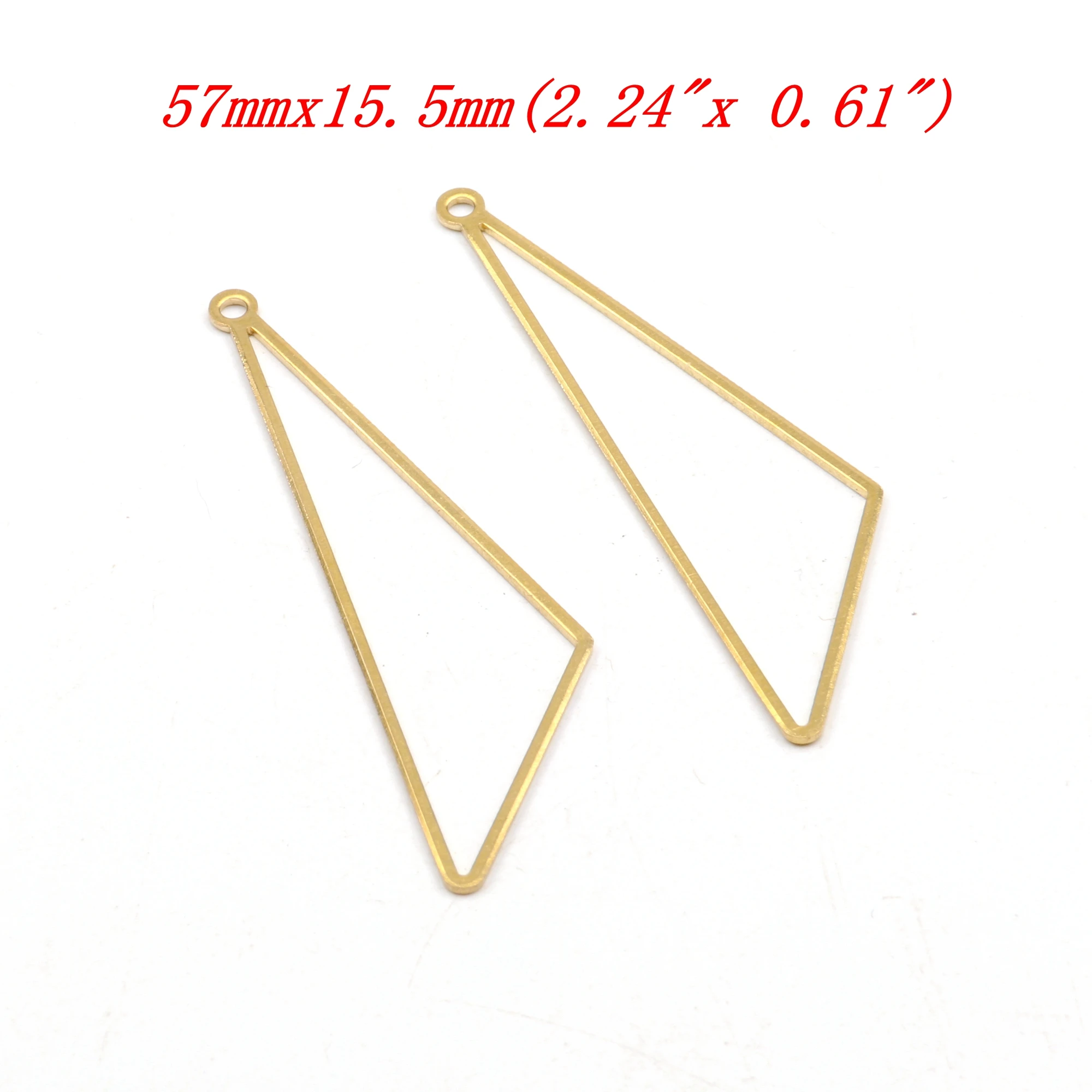 Charms aus gehämmertem Messing, Dreiecksverbinder, Zubehör für DIY-Ohrringe, Halskette, Armband, DIY-Herstellung, Schmuckzubehör – Detail 6