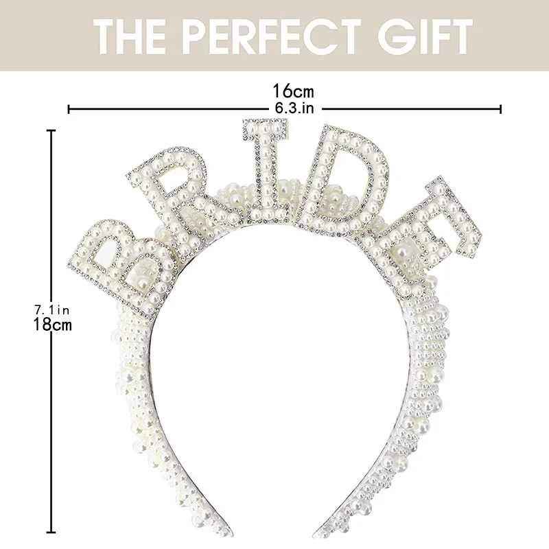 Bride To Be Pearl Crown fascia Bach addio al nubilato addio al nubilato addio al nubilato matrimonio fidanzamento prova cena decorazione regalo - Image 4