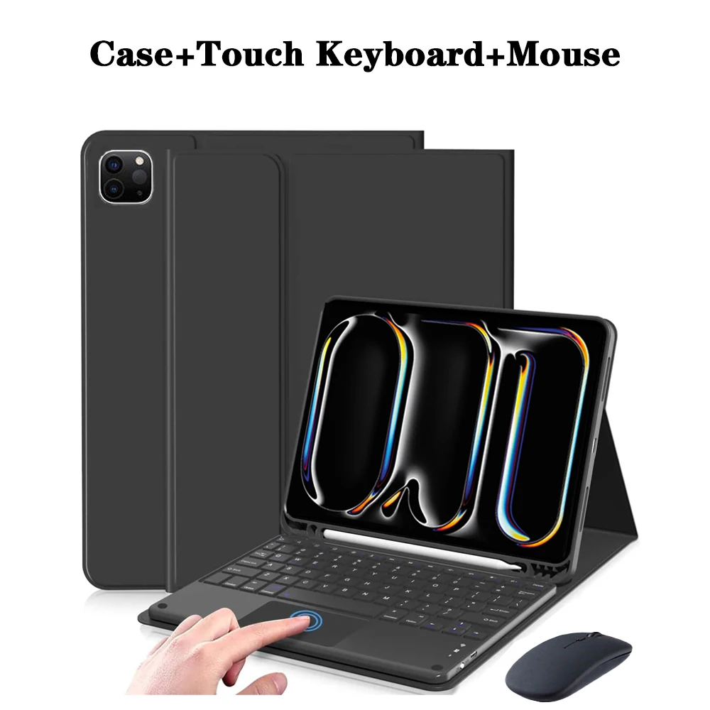 Enhanced Keyboard Case with Detachable Magnetic Cover and Integrated Pencil Holder