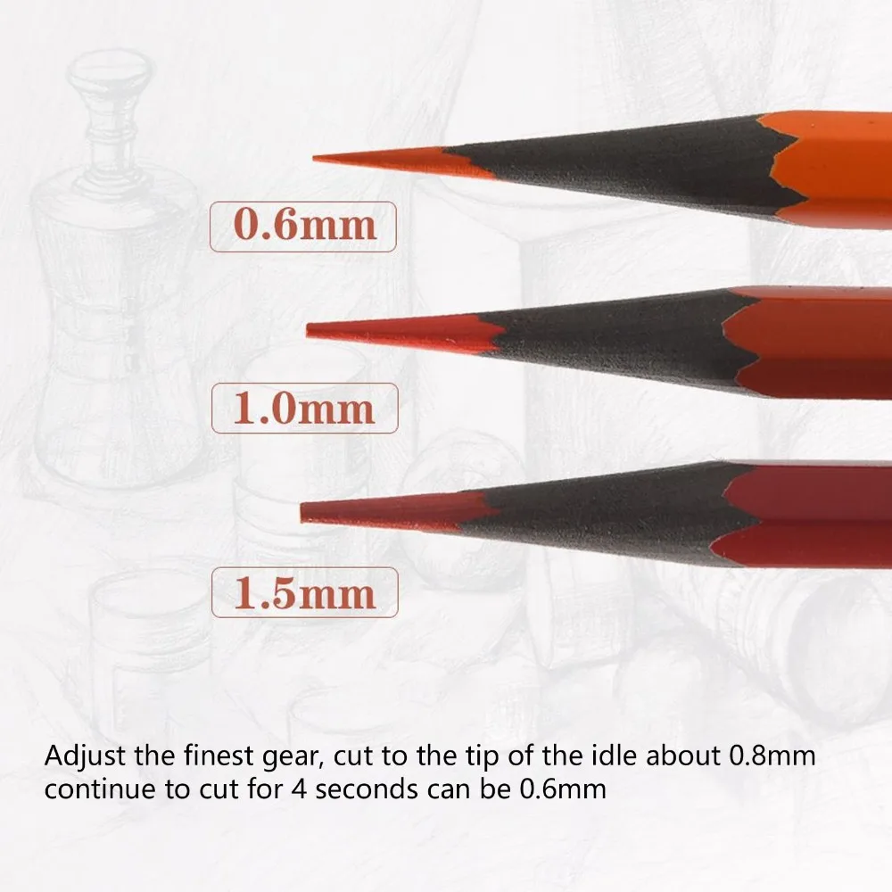 7 Adjustable Thickness Settings Sketch Wide Application Efficient Sharpening Manual Pencil Sharpener_voghion.com