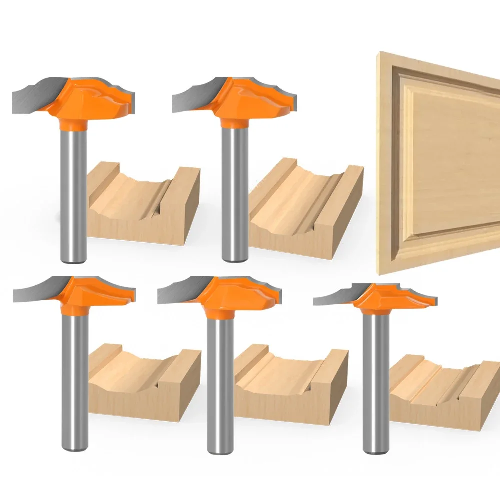 

1PC 1/4" 6.35MM Shank Milling Cutter Wood Carving Door Frame Router Bits For Wood Carbide Lassical Door Cabinet Bits Woodworking