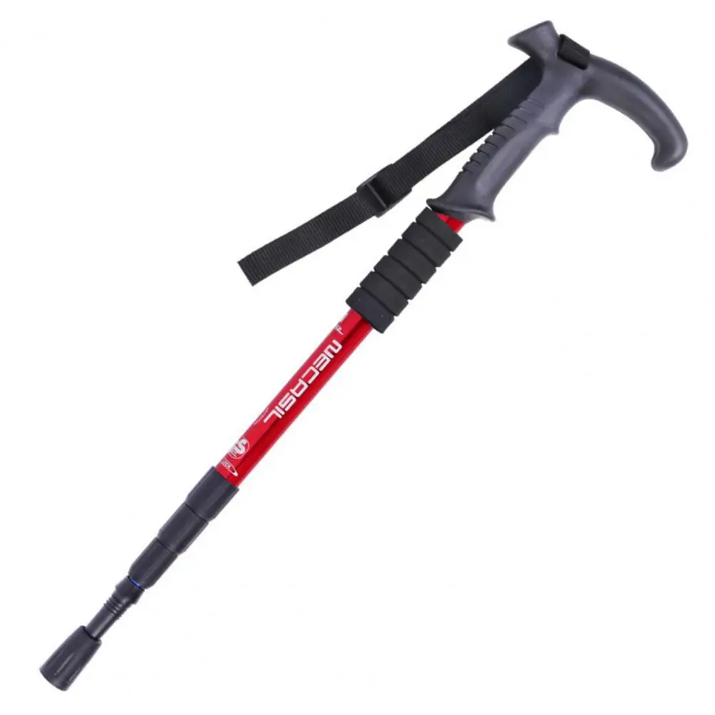 4-Section 50cm Camping Walking Hiking Stick Trekking Poles Aluminum Alloy Mountain Tech Poles Outdoor Collapsible Trekking Pole