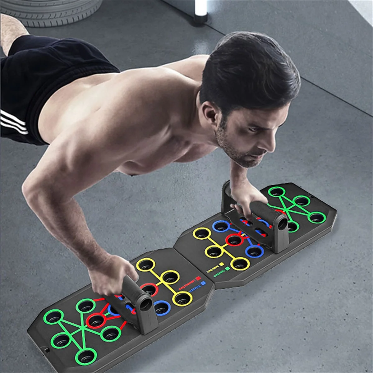 1pc Foldable Push Up Board Multi functional Assist Chest Muscle Training Board Home Fitness Equipment