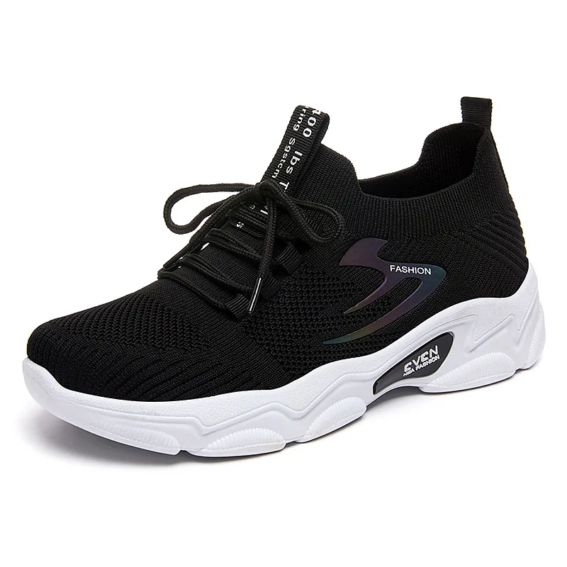 2024 new female casual running shoes fashionable running shoes mesh breathable platform sports shoes driving work