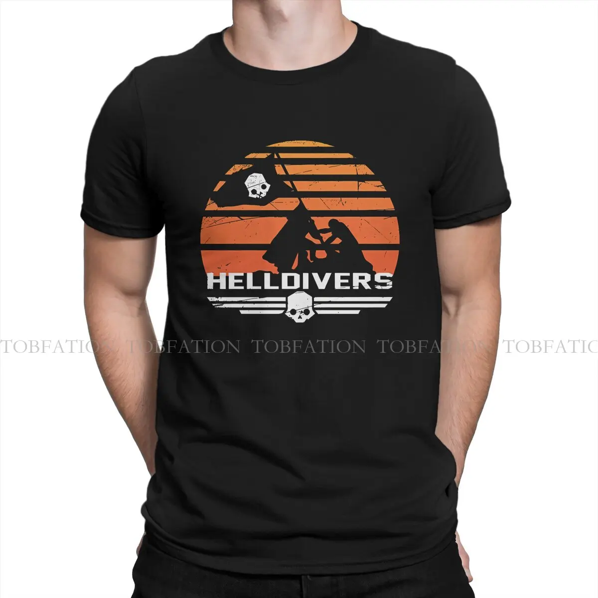 Helldivers Game Magliette 100% Cotone Helldivers Plant The Flag Print Homme T Shirt Funny Size S-6Xl