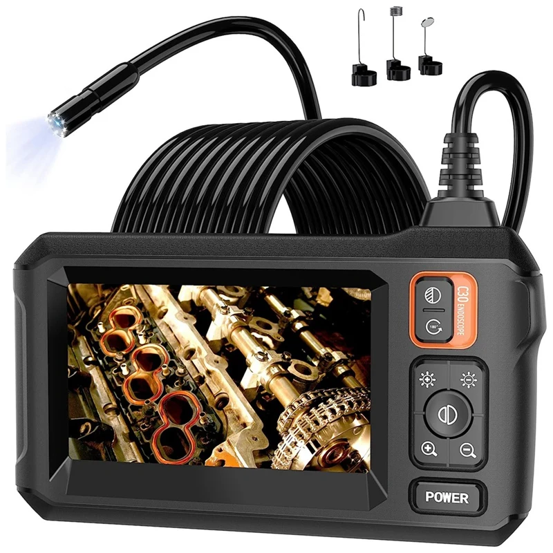 

Borescope With 8 Light Endoscope Cameras, 4.3Inch HD Screen Inspection Camera, 16.5Ft Flexible Endoscope Camera Retail