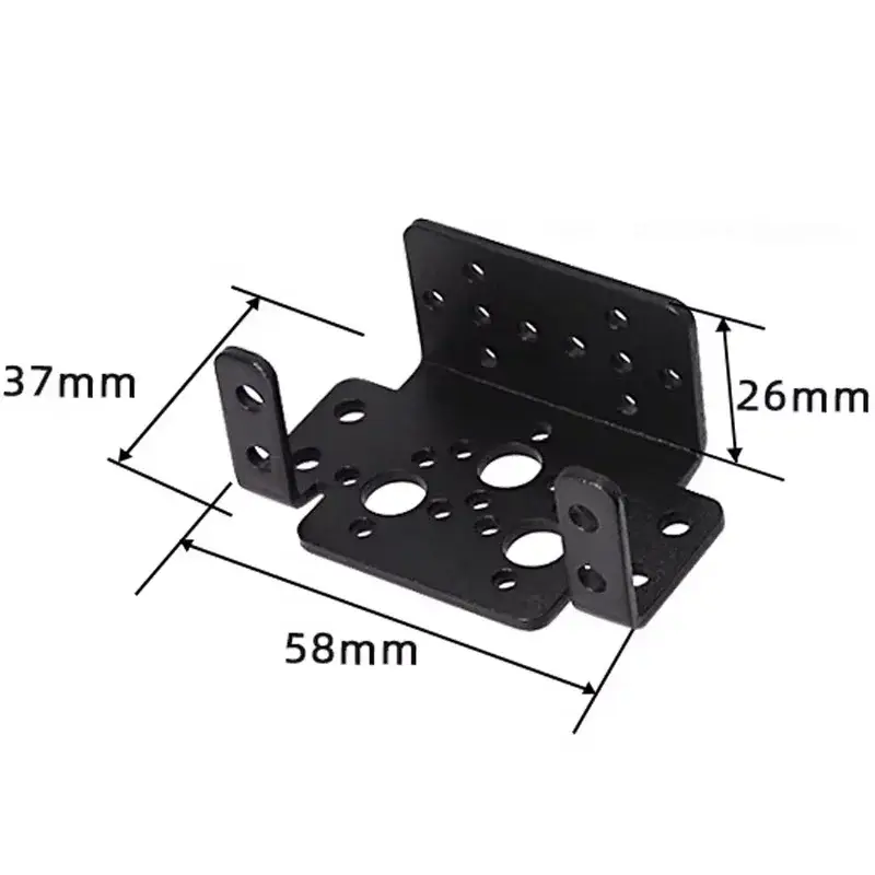 1/2/4/10 PCS Multi Servo Bracket for MG995 MG996R Universal Aluminum Multifunction Servo Bracket Robot Steering Gear Bracket image 7