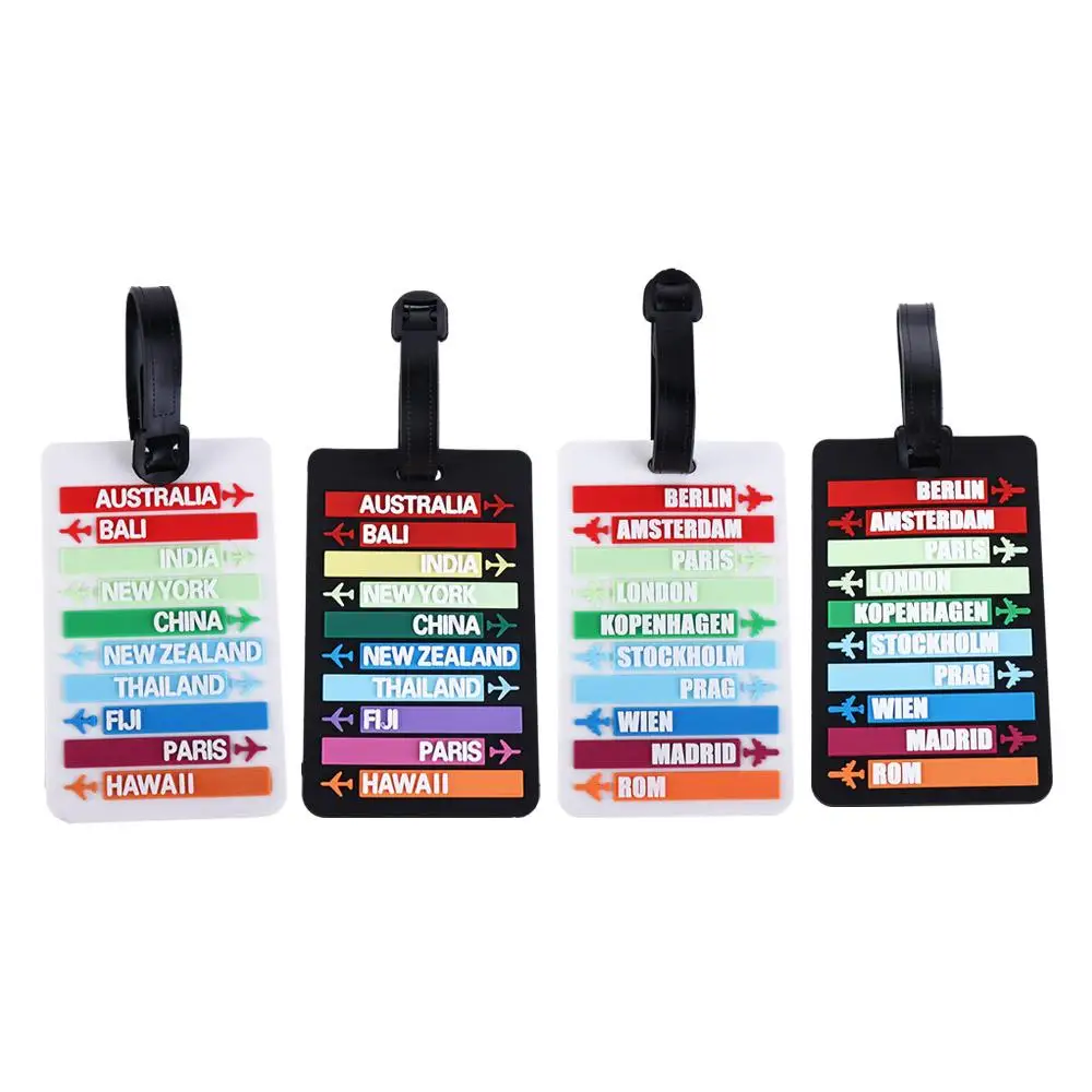 

Country Name Suitcase Luggage Tag Fashion Letters Address Holder Baggage Label Silicone Identifier Travel Accessories