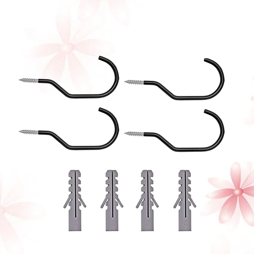 

Bike Hook Heavy Duty Bike Hanger Bike Wall Hanger for Garage Wall and Ceiling with Bolts Black Carrier