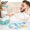 Medical Toy Kids Doctor Pretend Role Play Kit 44PCS Simulation Dentist Box Girls Educational Game Toys For Children Stethoscope 4