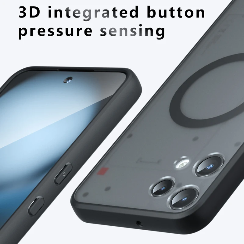 ELVEV Magnetic Shockproof Matte Anti-Fingerprint Phone Case