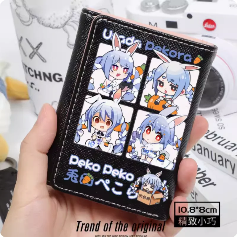 Anime Usada Pekora Hololive Fashion Wallets PU Purse Card Holder Hasp Money Bag Cosplay Gift B1260