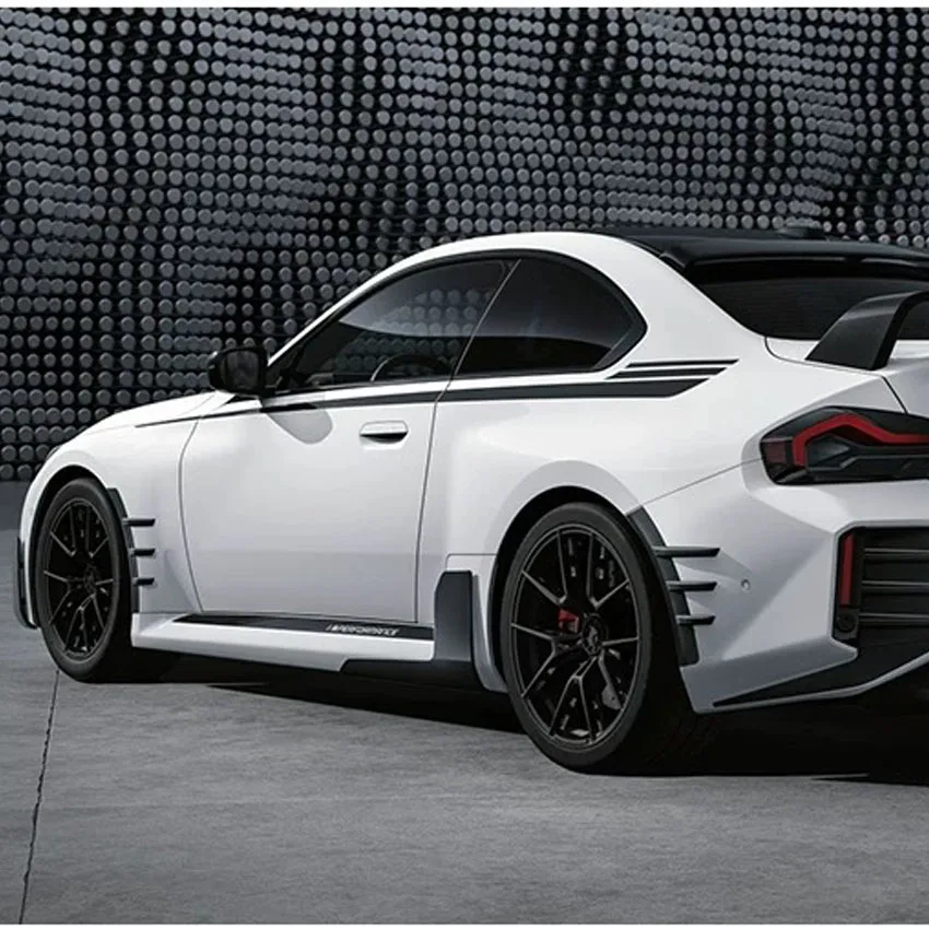 BMW M2 G42 2021-2025년식 더블 도어 차량용 범퍼 사이드 스포일러 디퓨저 커버 사이드 펜더 스플리터 튜닝 바디 키트 글로스 블랙