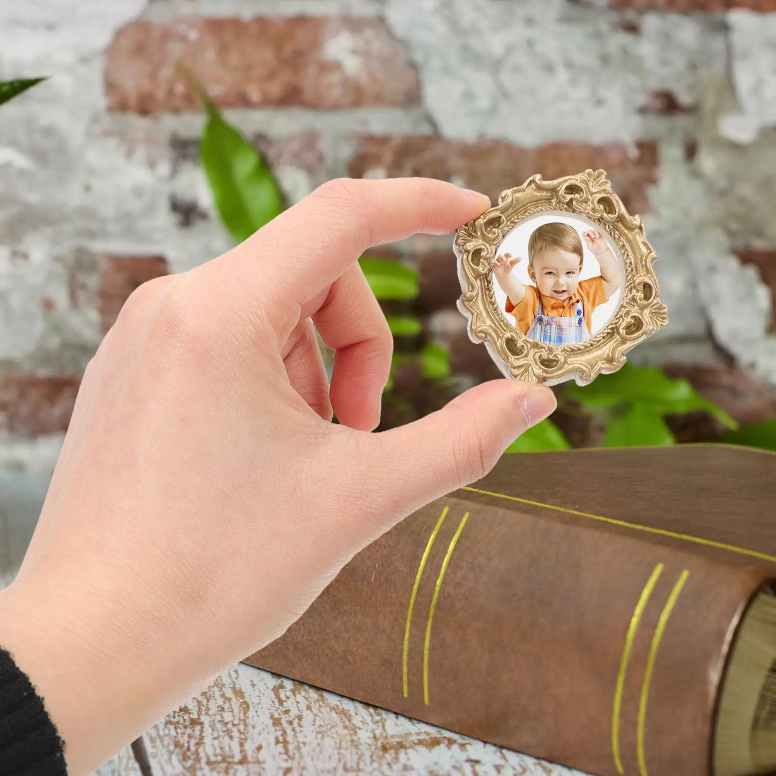 Mini fotolijsten 8 stuks vintage mini gouden frames voor doe