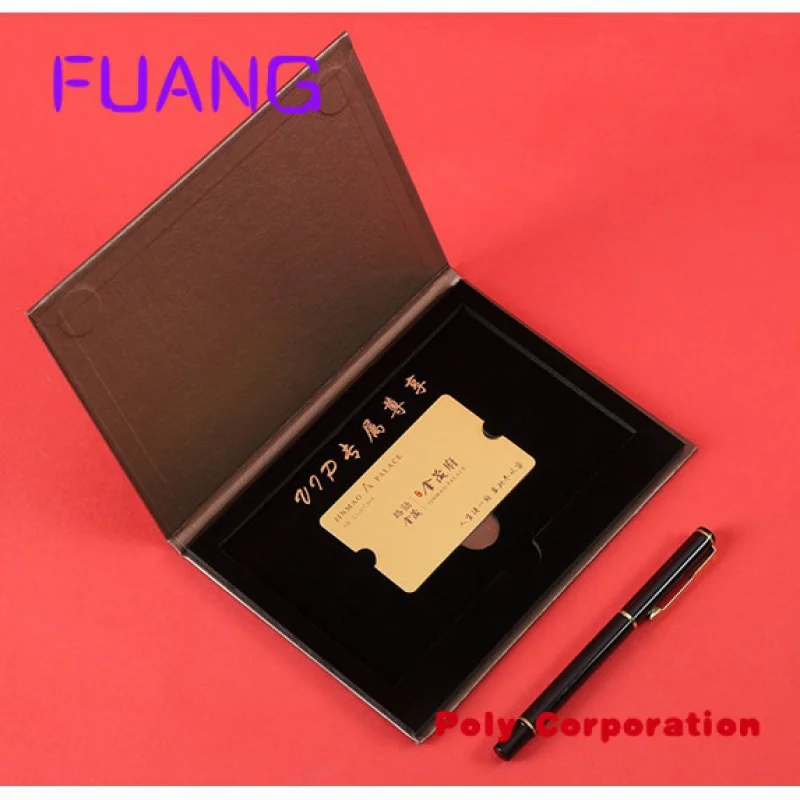 Custom  Hot Sale Packaging Two Slots Metal Credit Cards Custom Paper Packaging Box Credit Card Gift Boxes wholesale paper eyelash packaging box lash boxes packaging custom own logo for 10mm 25mm mink eyelashes case bulk