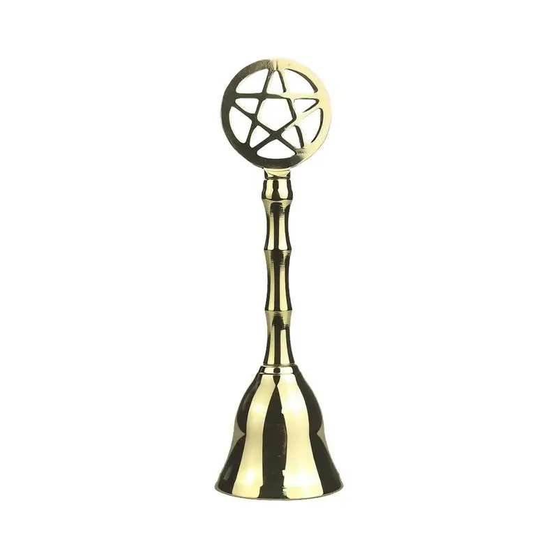 

Brass Bell Handicraft Engraved Hand Bell Loud And Clear Sound School Meditation Church Golden Bell Creative Gift Service Bell