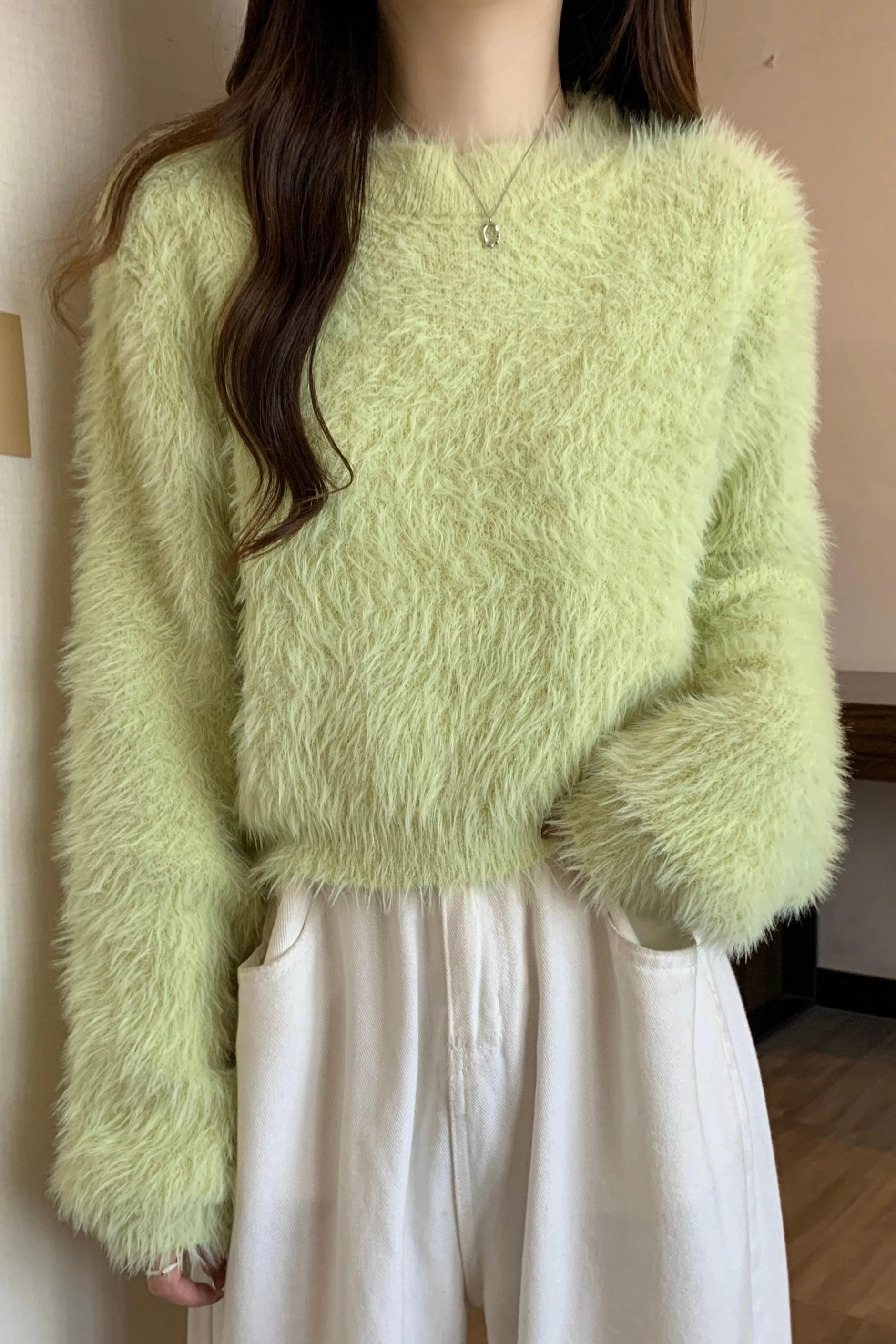 Mock Neck Express Fuzzy Sweater Express Sweaters Express Mock Neck