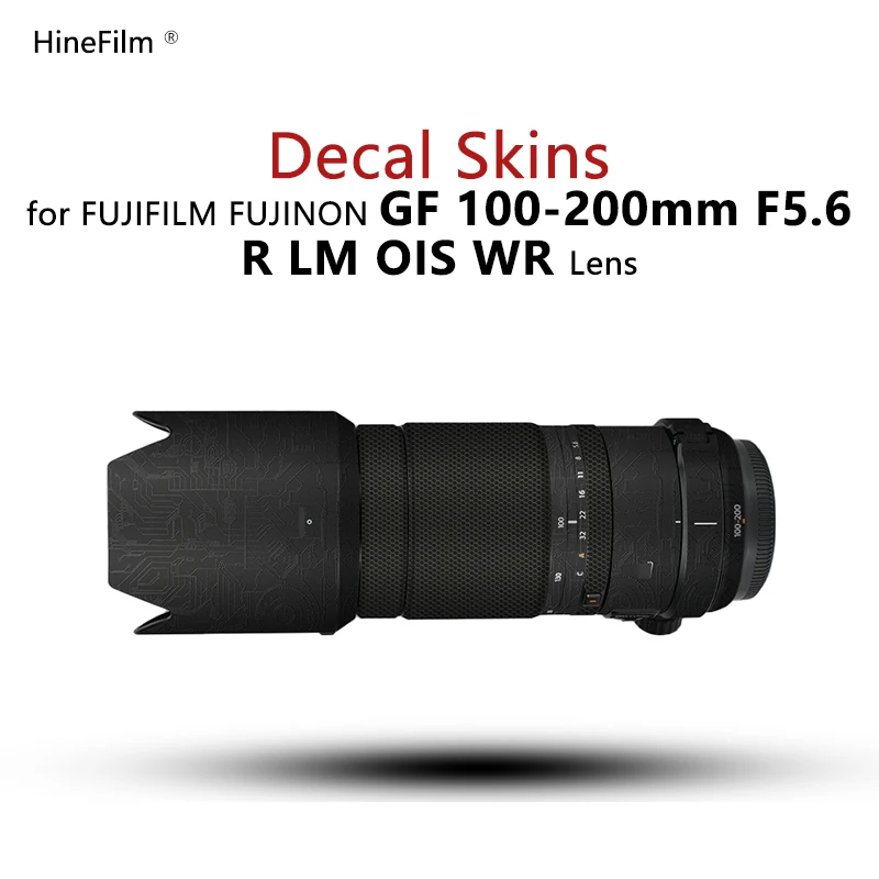 Anti-scratch Lens Protector Coat Lens Sticker Decalque Envolva a Pele da Capa Fujifilm Gf100200 Mmf5.6r lm Ois wr