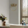 Luxury All-Copper Bathroom Accessories Retro Brass Bird Towel Ring Clear Texture Punch-Free Towel Holder Antique Bathroom Ac 4