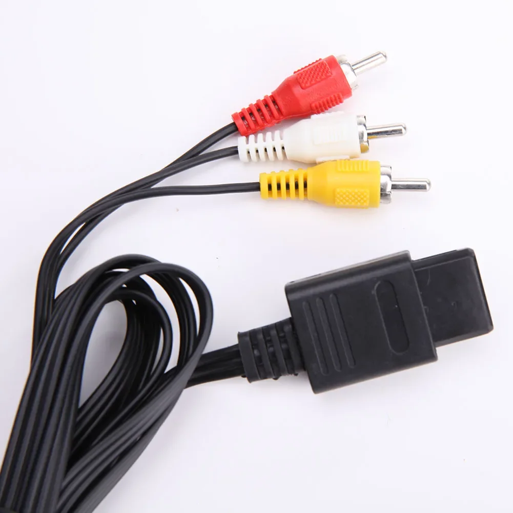 1.8m AV Audio Cable Composite Video Cord 6 Feet Line Compatible with Nintendo 64/N64/GameCube/NGC SNES SFC TV Game Console