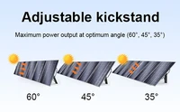 Panneau solaire pliable SOLARPLAY 400W, module solaire haute efficacité, chargeur solaire avec sortie solaire pour camping-car, hors réseau, bateau, maison, camping 5