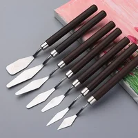 7Pcs/Set Stainless Steel Oil Painting Knives Artist Crafts Spatula Palette Knife Oil Painting Mixing Knife Scraper Art Tools 1