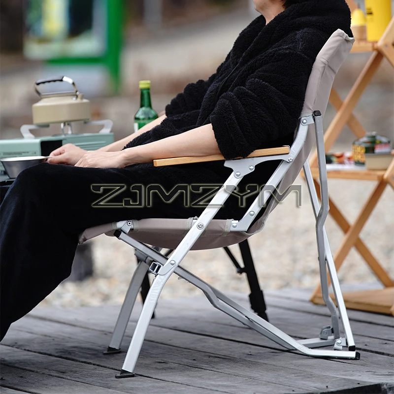 Outdoor Aluminium Alloy Folding Chair Portable Fishing Leisure Camping Recliner