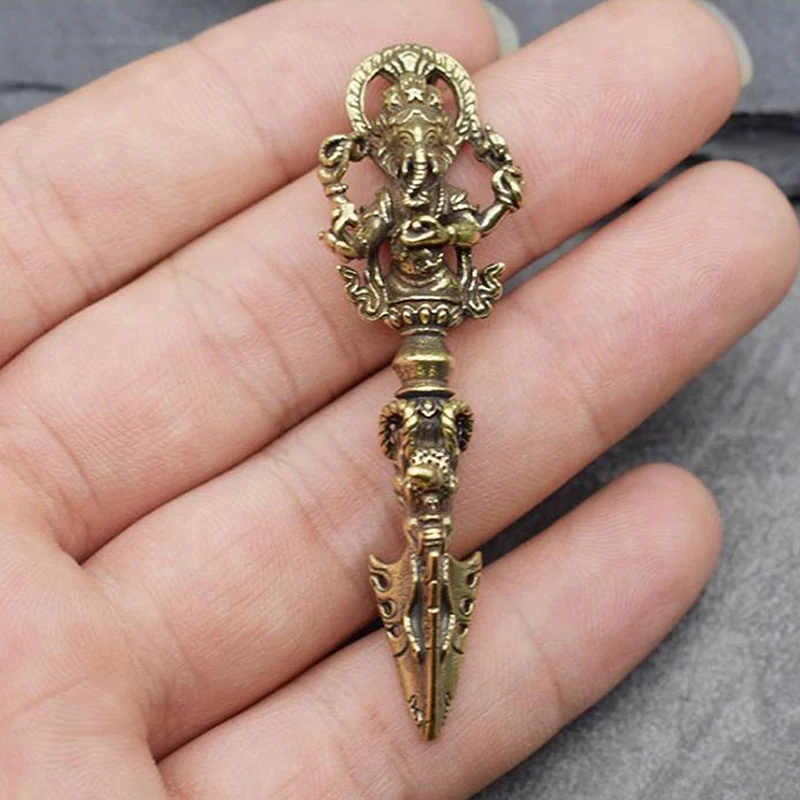 Retro Ottone Feng Shui Thai Elephant God Miniature Decorazioni Per La Casa Figurine Di Pestello Magico Buddista Manufatti In Rame Ornamenti
