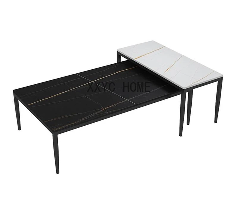 

Регулируемые черные или белые конические углы с поверхностью Rock Slate, закругленные углы, квадратная стальная рама Muebles