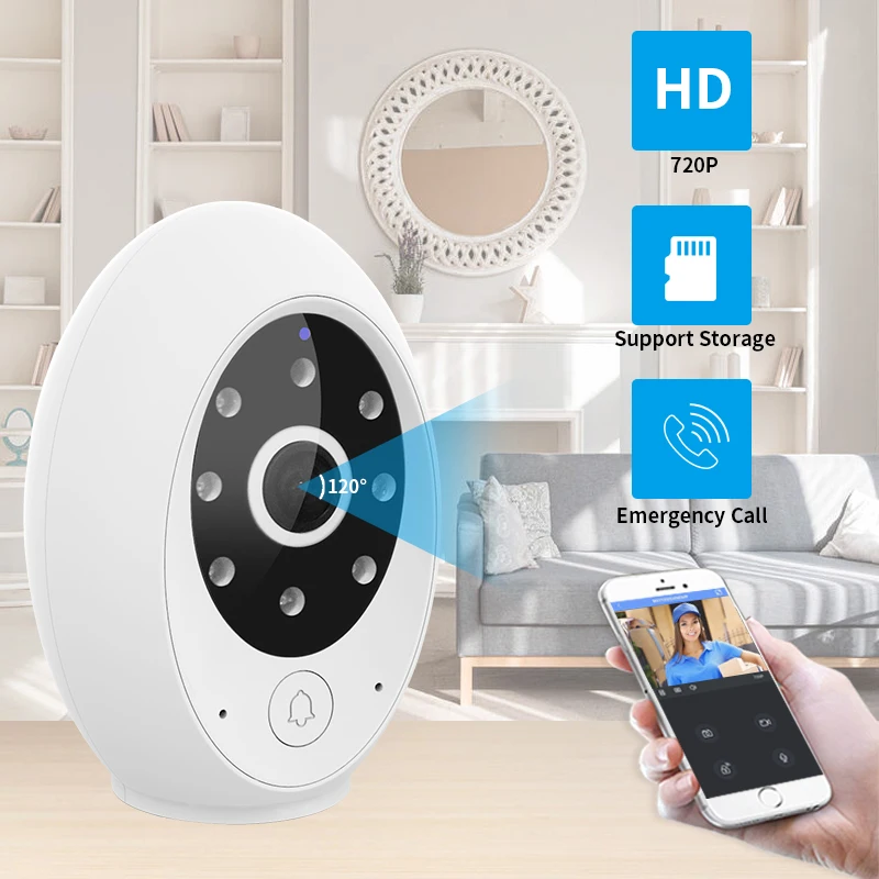

New arrival wifi Indoor camera for home security emergency call, two-way intercom, HD wifi IP camera wireless system