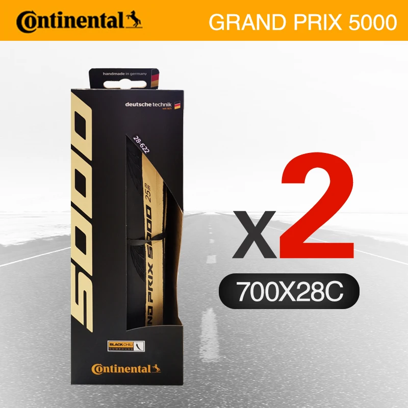 Continental Grand Prix 5000 Faltreifenset Schwarz 2 Stück