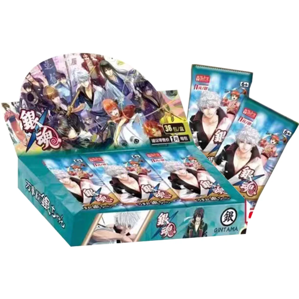 

New Gintama Cards for Kids Anime Figure Genshin Impact Aether Jean Lisa Lumine Original Collection Card Children Playing Toys
