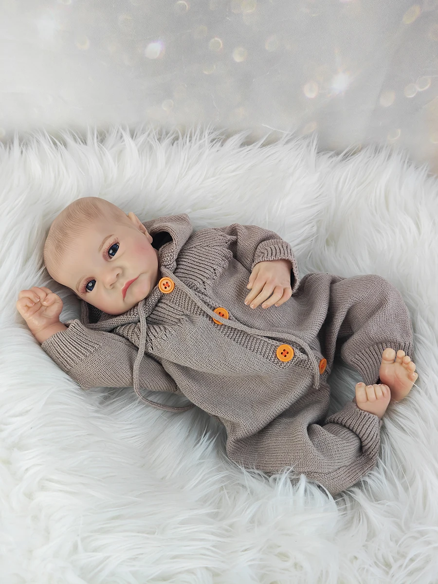Boy Soft Cloth Body Dolls Painted Newborn Baby Doll Toys For Kid's Christmas Gift Mu&ntilde;ecas Reborn 18Inch 46cm reborn dolls